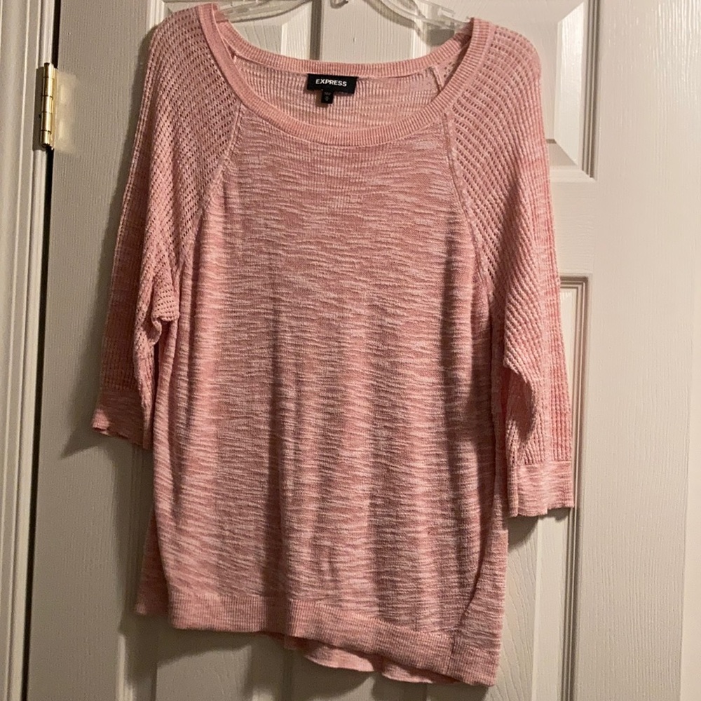 Express Pink Sweater 3/4 Sleeves (size M)